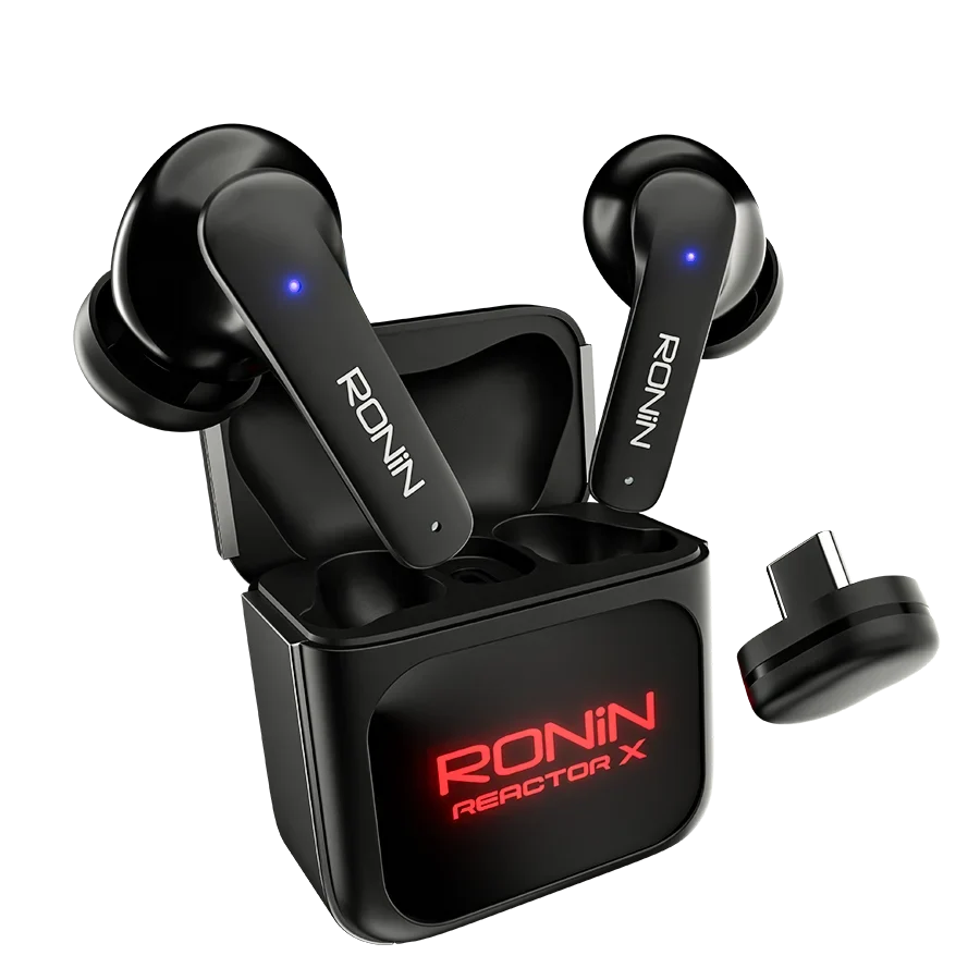 Ronin Reactor X Earbuds  28ms industry’s Lowest Ever Latency | Type C Wireless Connector | ANC & ENC