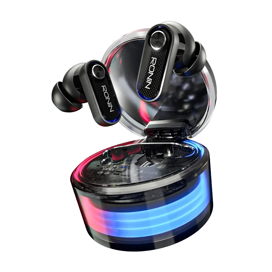 Ronin Clutch Pro Earbuds  50ms low latency, ENC, Gaming Mode, RGB Fusion Lights