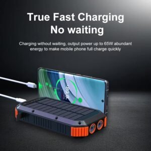 65W Fast-Charging Power Bank: High-Capacity, Portable, Digital Display, Ideal for Outdoor Use, Office Work and Business Trips